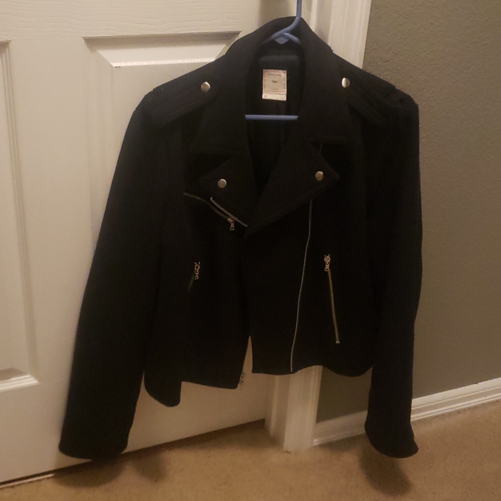 Preowned Gap Cropped Moto Jacket XL